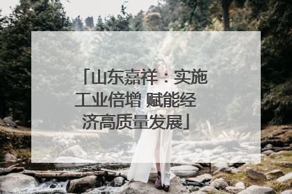 山东嘉祥：实施工业倍增 赋能经济高质量发展